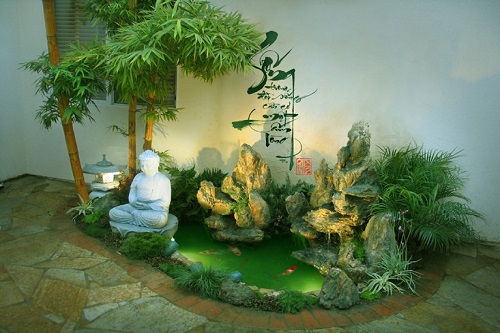 Mẫu hòn non bộ trong nhà cực đẹp