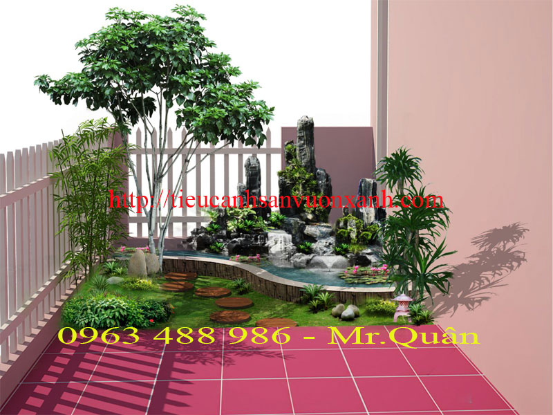 Thi c&ocirc;ng h&ograve;n non bộ mang phong c&aacute;ch mới lạ