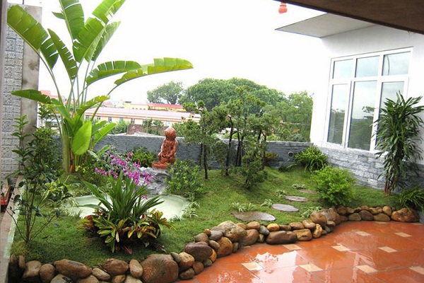 thiết kế tiểu cảnh ban c&ocirc;ng mẫu 9