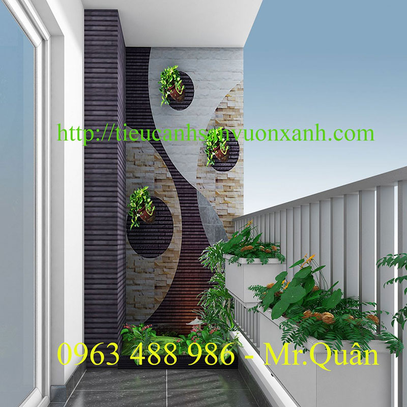 Thi c&ocirc;ng tiểu cảnh ban c&ocirc;ng đẹp