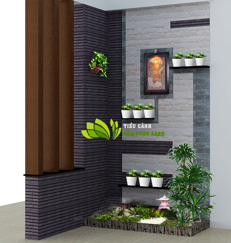 Tiểu cảnh ban c&ocirc;ng 