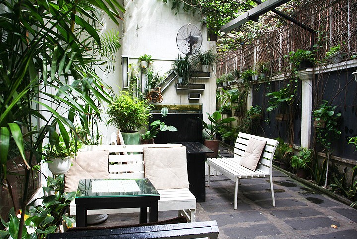 Tiểu cảnh qu&aacute;n ban c&ocirc;ng cafe