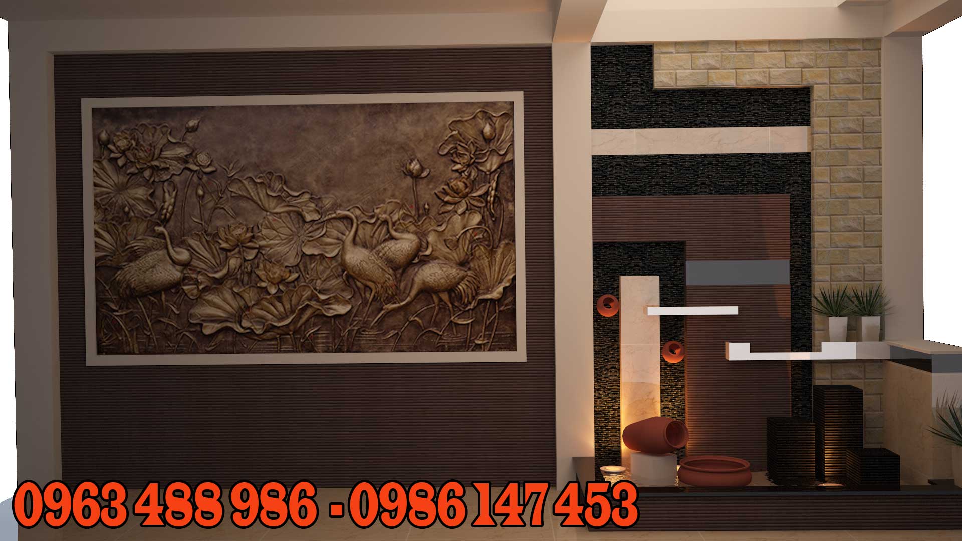 thi c&ocirc;ng tranh đ&aacute; ốp tường